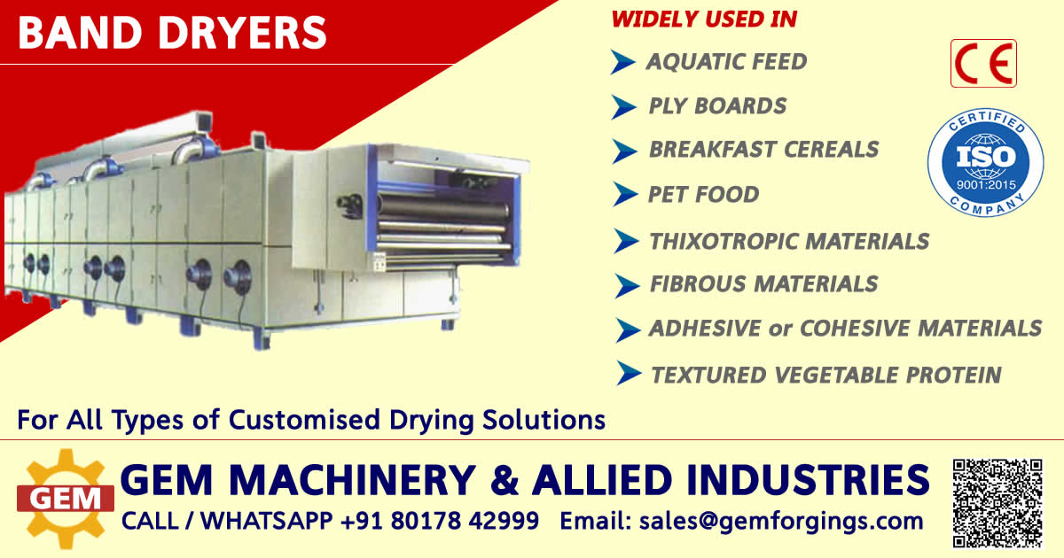 Quality Band Dryer Manufacturer And Exporter | Rated As No.1