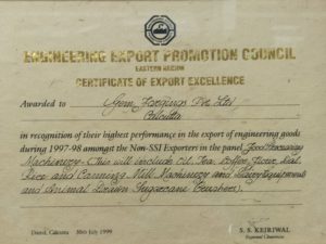 Certificate for Export Excellence